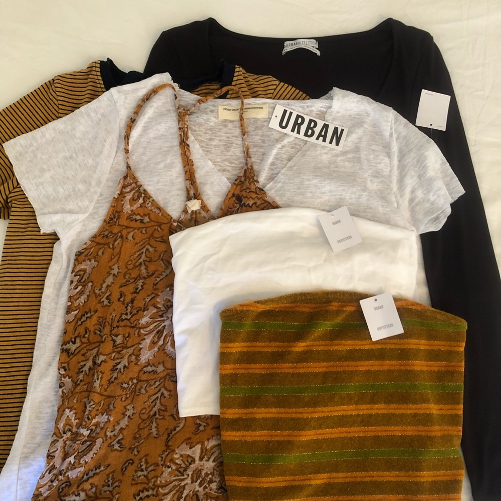 Urban Outfitters Tee, Tank, and Tube Top Lot